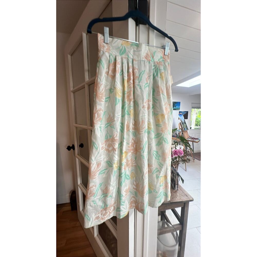 Chelsea Station Pastel Print Vintage Skirt, Sz 5